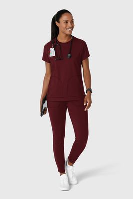 Casacca donna 6359 girocollo - bordeaux