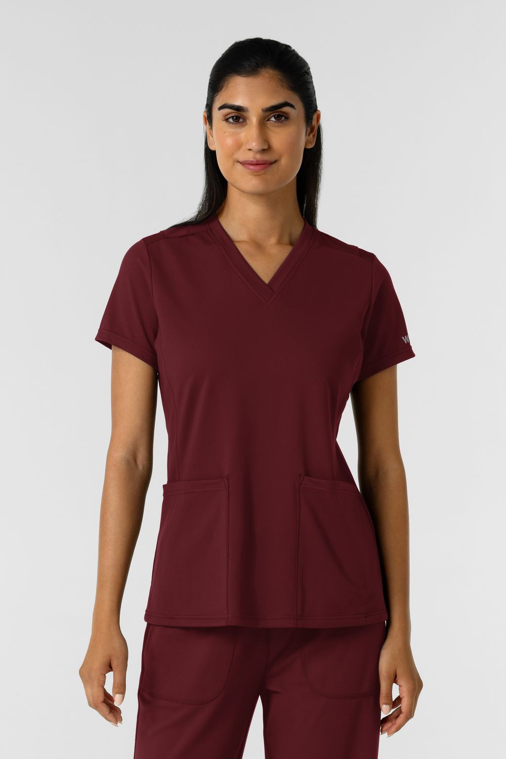 Casacca donna 6559 scollo a V - bordeaux