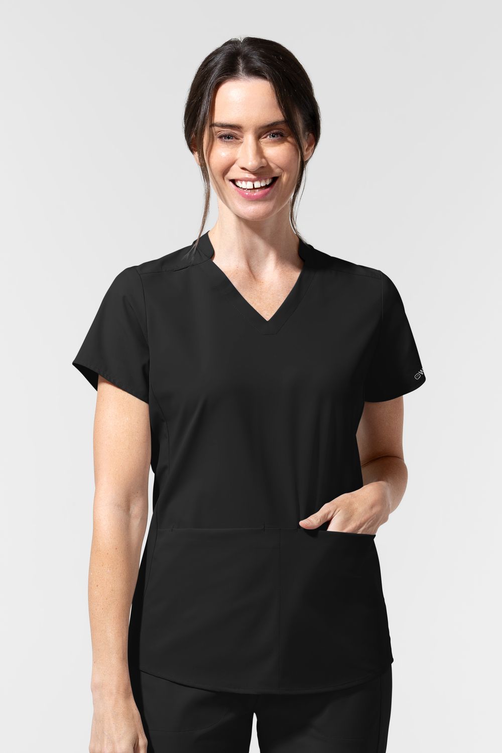 Casacca 6270 scollo a V PRO - nero