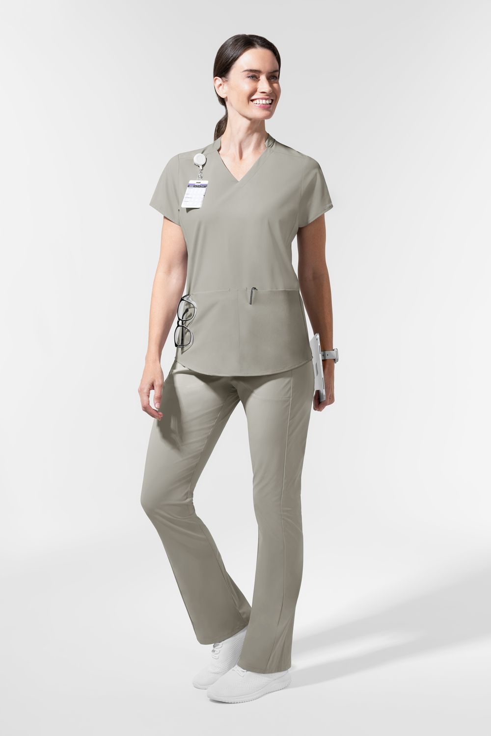 Casacca 6270 scollo a V PRO - grigio freddo