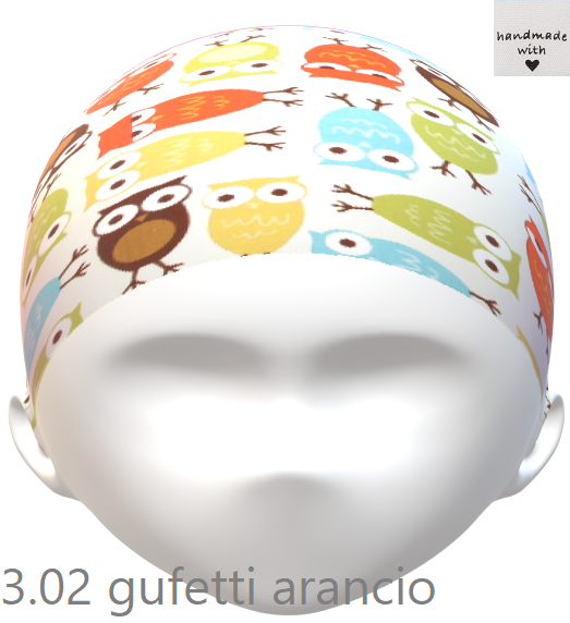 PopHats Cappellino 3.02 "Gufetti arancio"