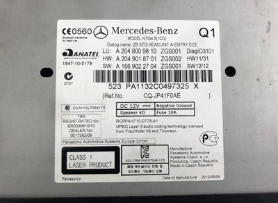 A2049007609 Radio MERCEDES-BENZ GLK-CLASS (X204) (2008-2015)