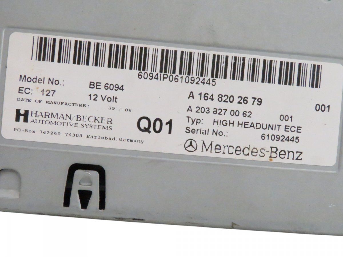 A1648202679 A1648708489 A1648708489 Radio MERCEDES-BENZ ML-CLASS (W164) (2005-2011)