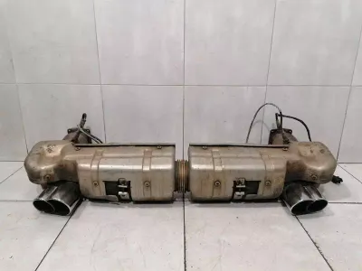 Porsche 911 996 Exhaust Silencer 99611102775 Exhaust Turbo X54 Steel Tailpipes
