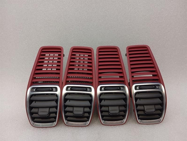 Porsche Cayman 981 Air Vent Set 98155213104 Ventilation Nozzle Set GARNET RED