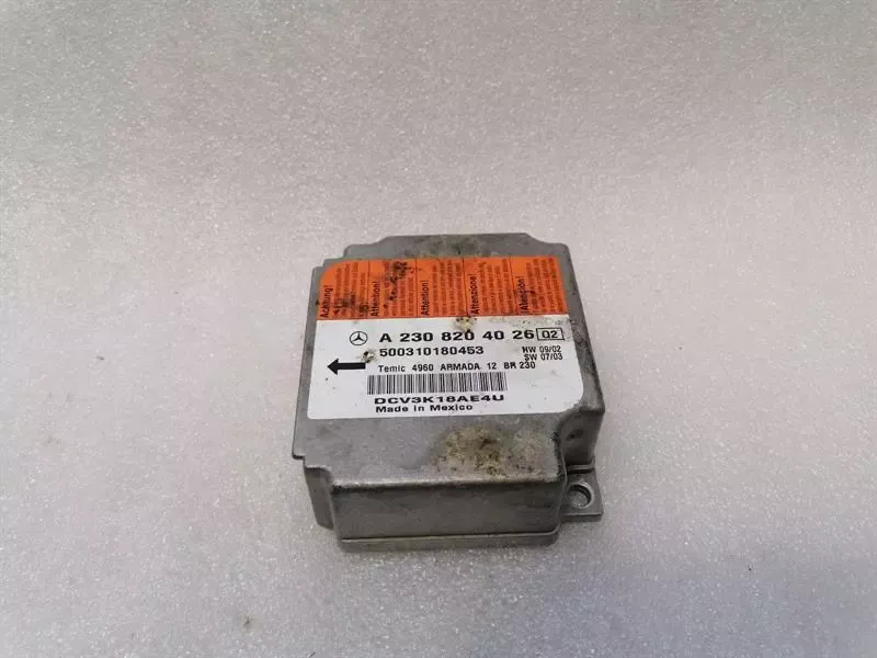 Mercedes SL R230 Safety Module ECU A2308204026 Air Control Unit SRS