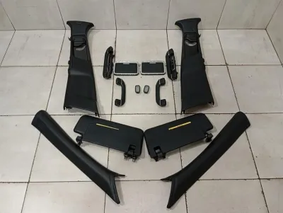 MERCEDES S-CLASS W222 SUN VISOR A2228101910 TRIM SET BLACK LEATHER
