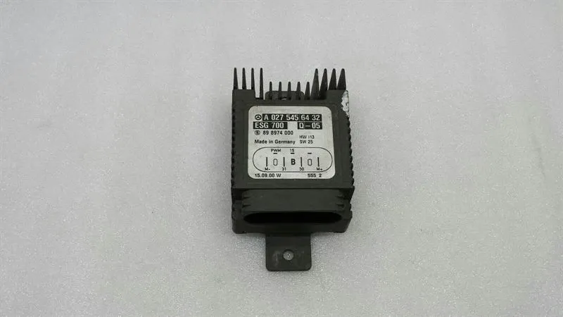 2001 Mercedes S-Class A0275456432 ECU Auxiliary Fan Cooling Control Unit