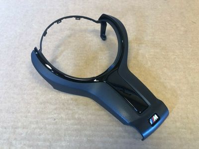 BMW 1 2 3 4 5 6 F-series GENUINE M Steering Wheel Cover BLACK trim 32307846032