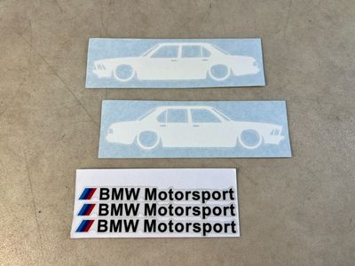 BMW 7 E23 ИСТИНСКИ НОВ x2 Етикет Ретро + Мотоспорт Етикет