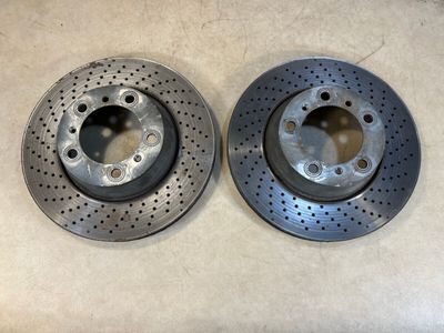 Porsche 911 991 GENUINE Задни спирачни дискове КОМПЛЕКТ x2 бр. LH &amp; RH