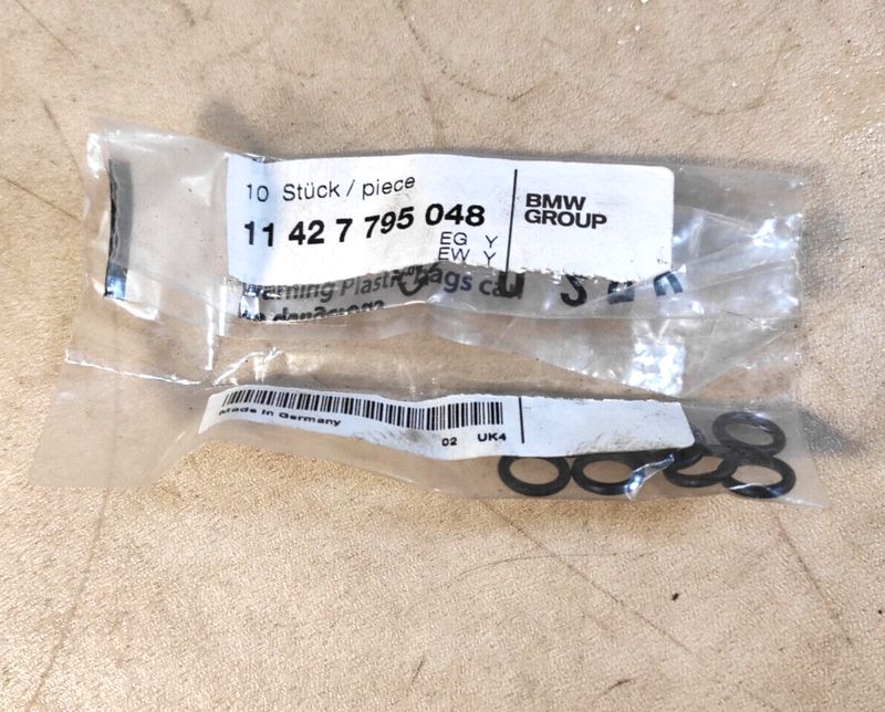 9 PCS GENUINE BMW 1 3 E87 E90 E91 Engine Turbo O-ring 7.1X1.8, 11427795048