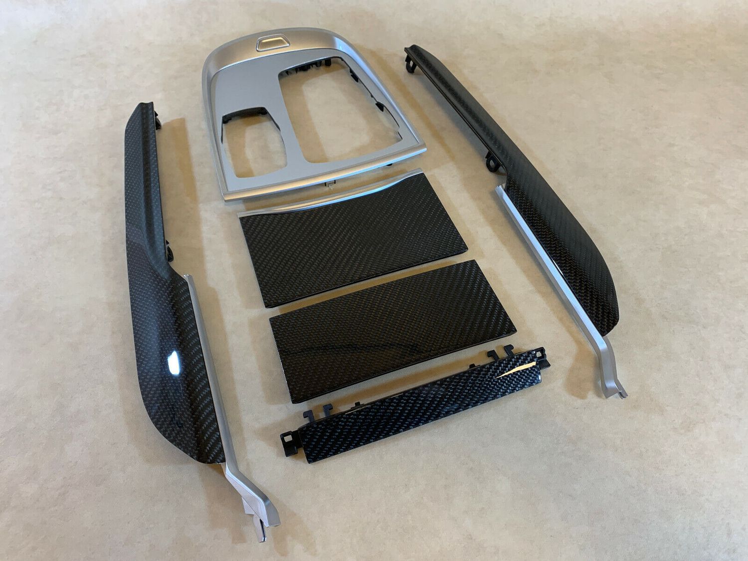 BMW 7 G11 G12 Genuine Center Console Interior Carbon Fiber Trim Set Exclusive