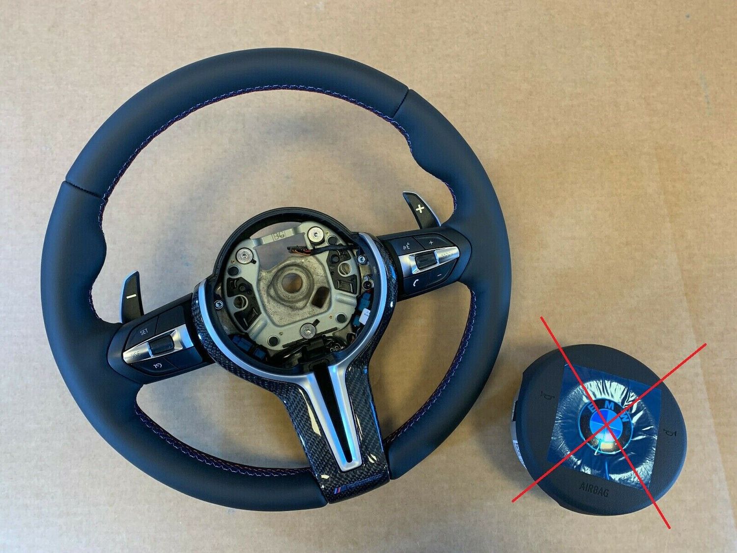 BMW F15 F16 F25 F26 F39 F45 F48 OEM USA M Steering Wheel CARBON M PADDLES