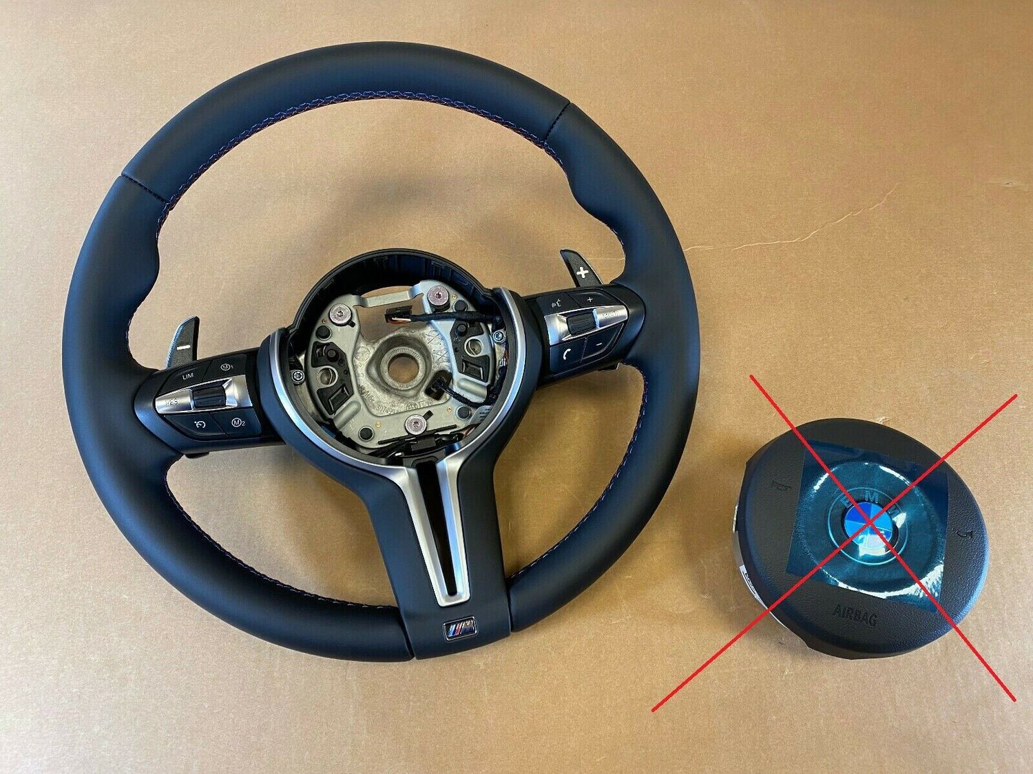 BMW M5 M6 F10 F06 F12 F13 GENUINE M Sport Steering Wheel Paddles Heating