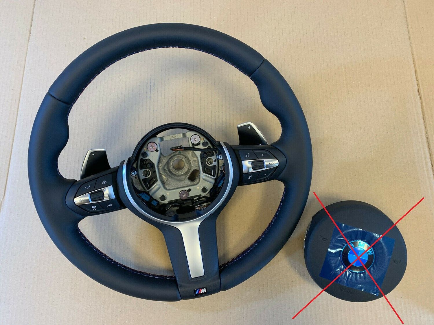 BMW X5 X6 X3 X4 F15 F16 F25 F26 GENUINE M Steering Wheel Paddles ACC M STITCHES