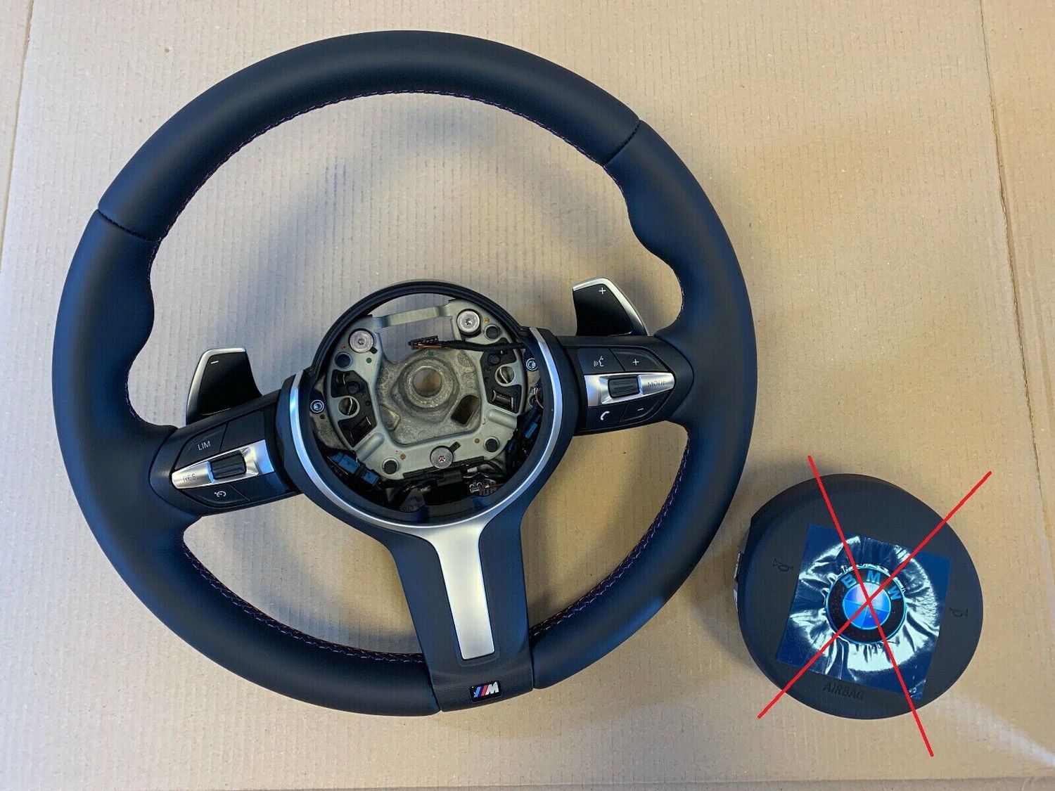 BMW X5 X6 X3 X4 F15 F16 F25 F26 GENUINE M Steering Wheel Paddles M STITCHES