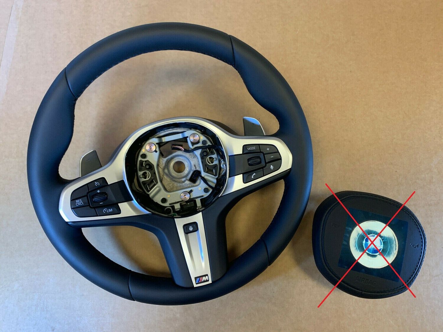 BMW 5 6 X3 X4 G30 G31 G32 G01 G02 OEM EU M Steering Wheel Paddles HEATING VIBRO
