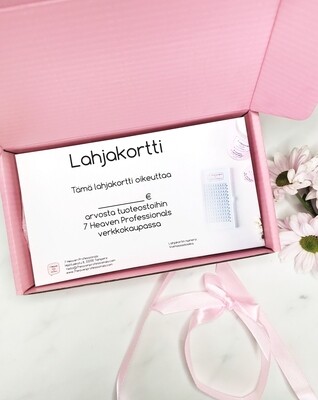 50€ lahjakortti tuoteostoihin