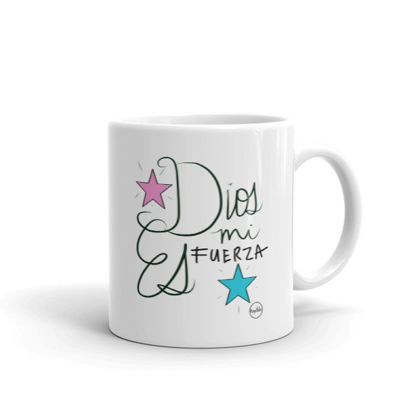 ♡ Taza 11oz - Dios es mi Fuerza ♡