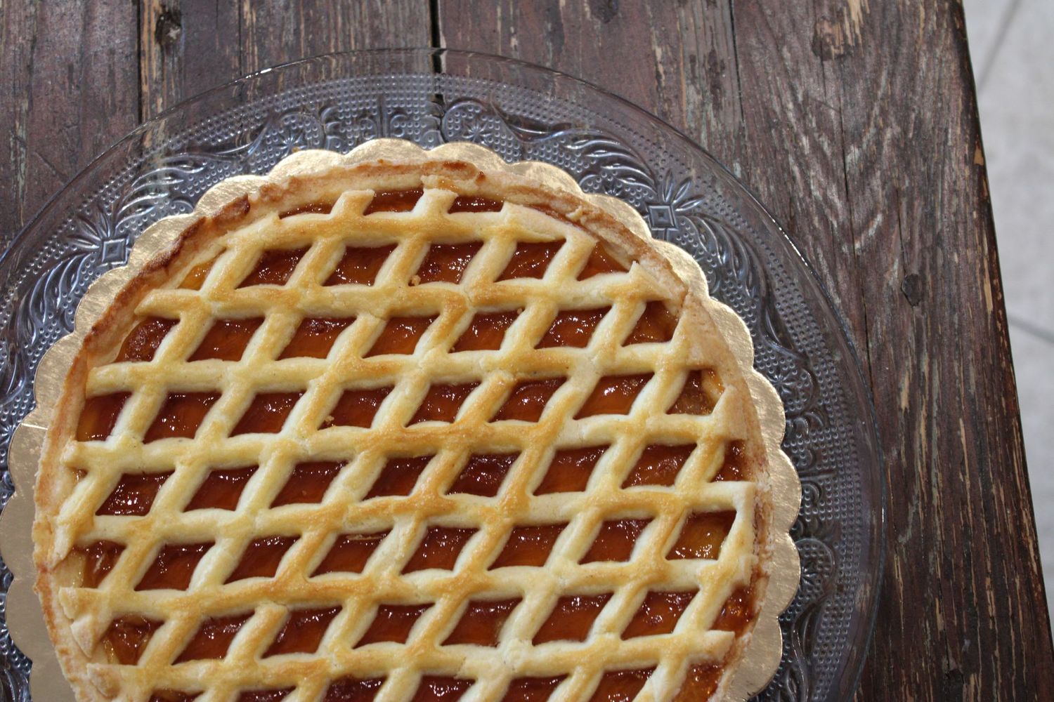 Crostata con marmellata di Albicocche