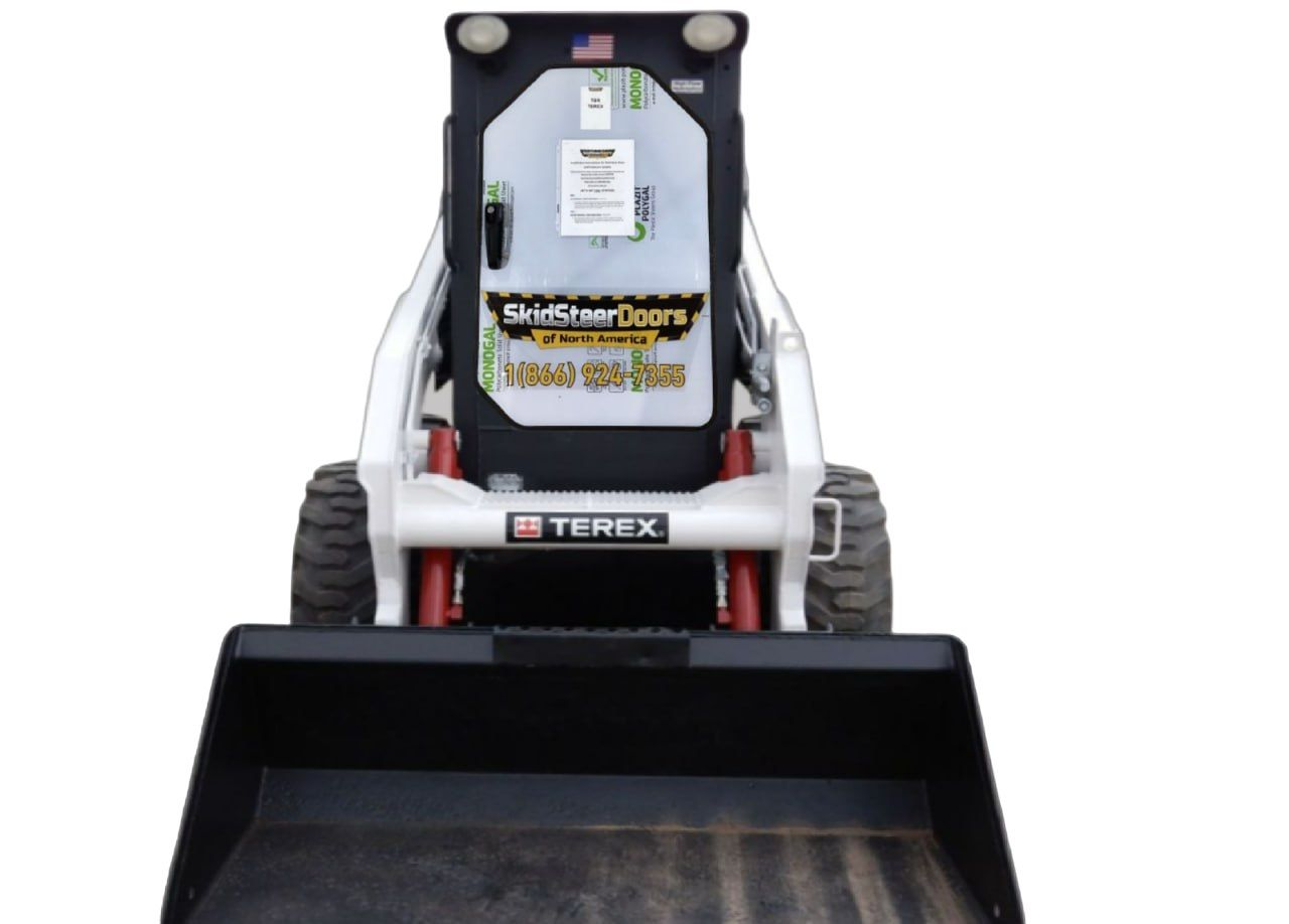 Terex TSR Skid Steer Door - Complete With Handle, Locking Latch/Keys, Hinges, Weather Seal Gasket, &amp; All Nuts/Bolts/Washers