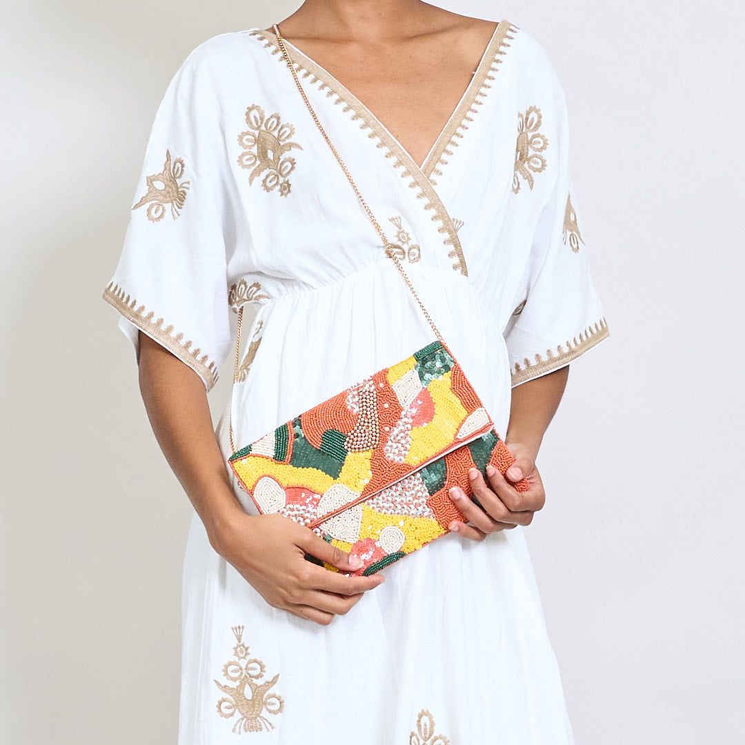 Nieuwe zomer trend crosbybags, gemaakt van pallietten en kraaltjes, made in italy