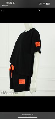 2-Delige sevilla set zwart oranje, one size