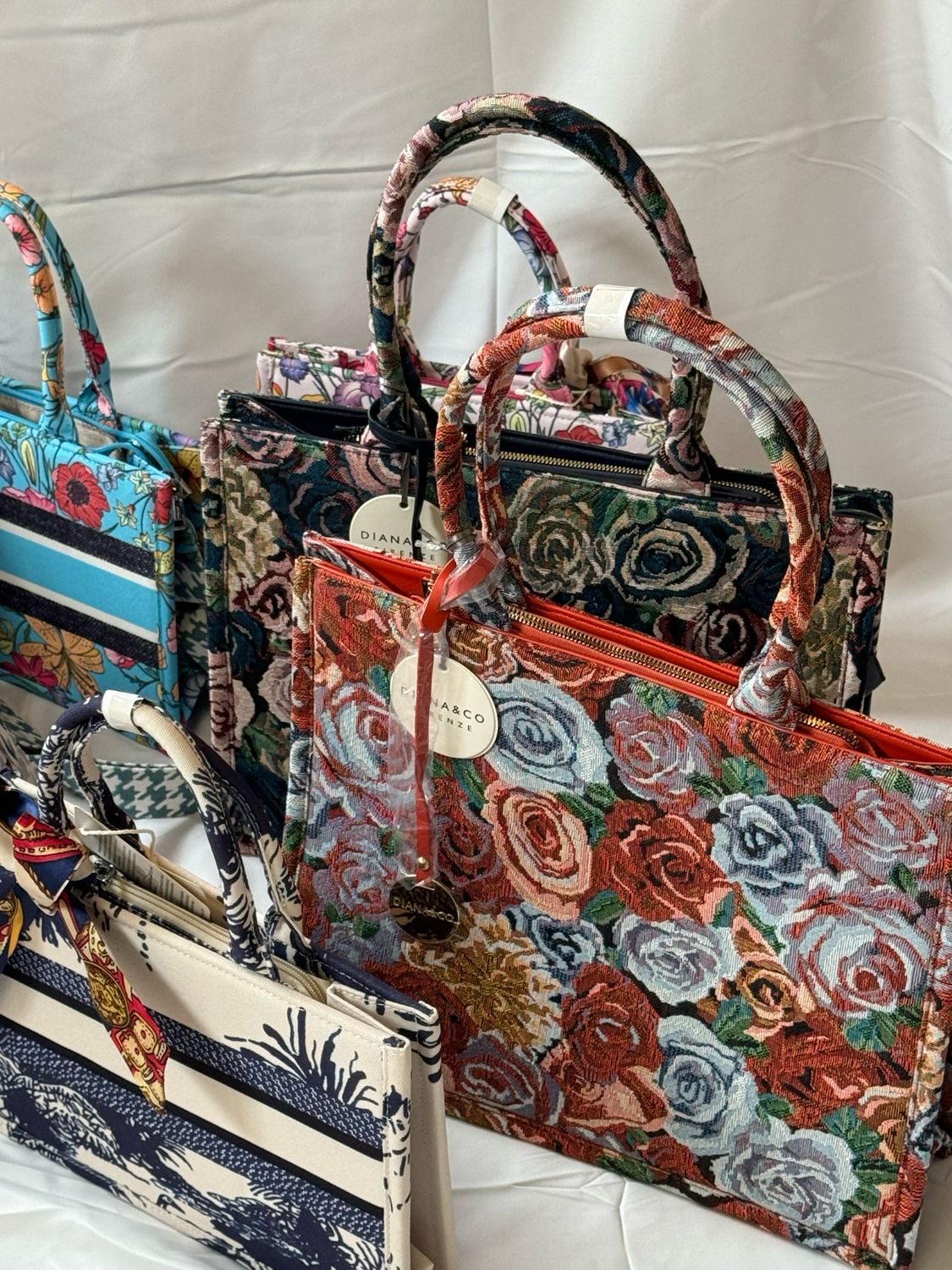 Tote bag gebloemd