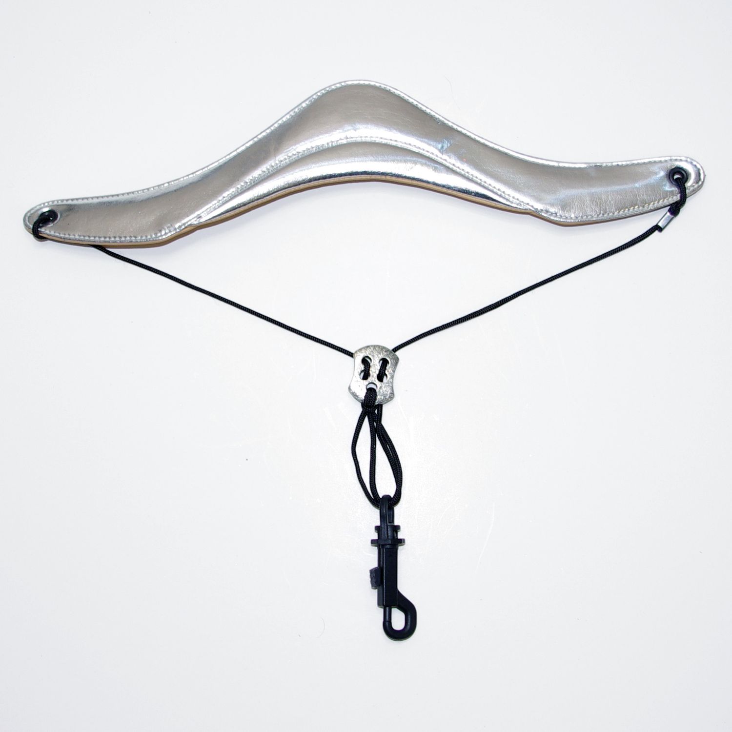 Oleg Ergonomic Sax Strap, Strap Design: Silver Smooth