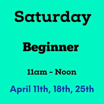 Beginner / Saturday/ April 11,18,25 11:00am - Noon (3weeks)