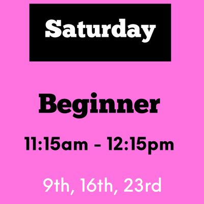 Beginner / Saturday/ May 9,16,23 / 11:15am - 12:15pm