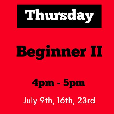 Advance / Monday / July 13th,20th,27th/ 9:30am -10:30am