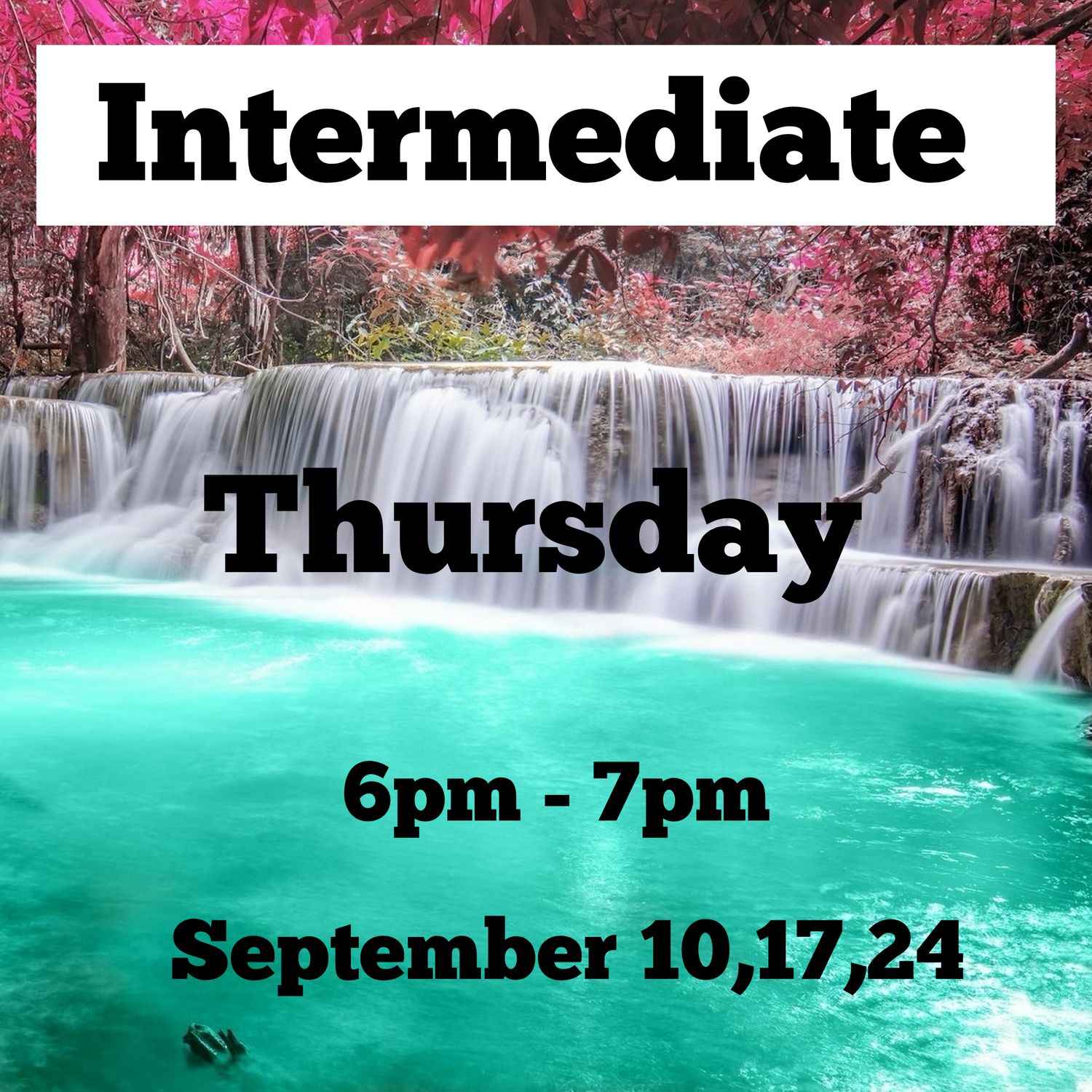 Intermediate/ Thursday/ September 10,17,24 /6pm - 7pm