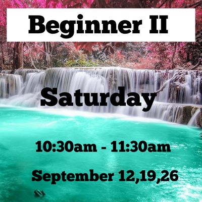 Beginner II / Saturday/ September 12,19,26 / 10:30am - 11:30am