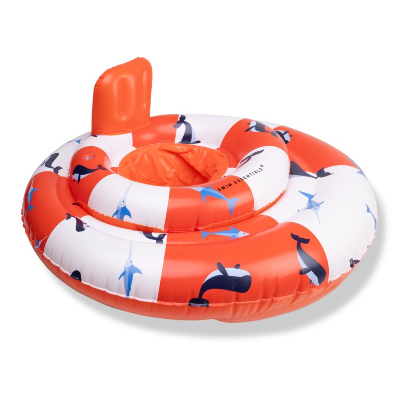 Swim Essentials | Ocean Stripes Wit/Rode Baby Float 0-1 jaar
