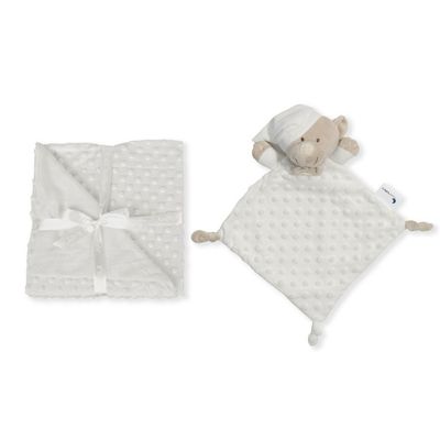 Baby Droomset – Beige | Wikkeldeken &amp; Knuffeldoekje met Beertje