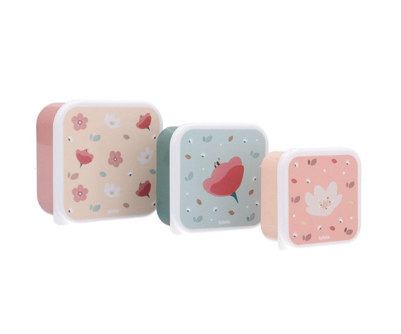 Set van 3 Lunchboxen - Bloemen