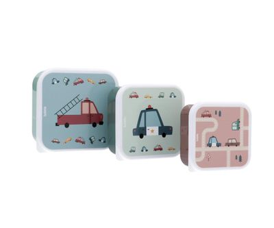 Set van 3 Lunchboxen - Auto&#39;s