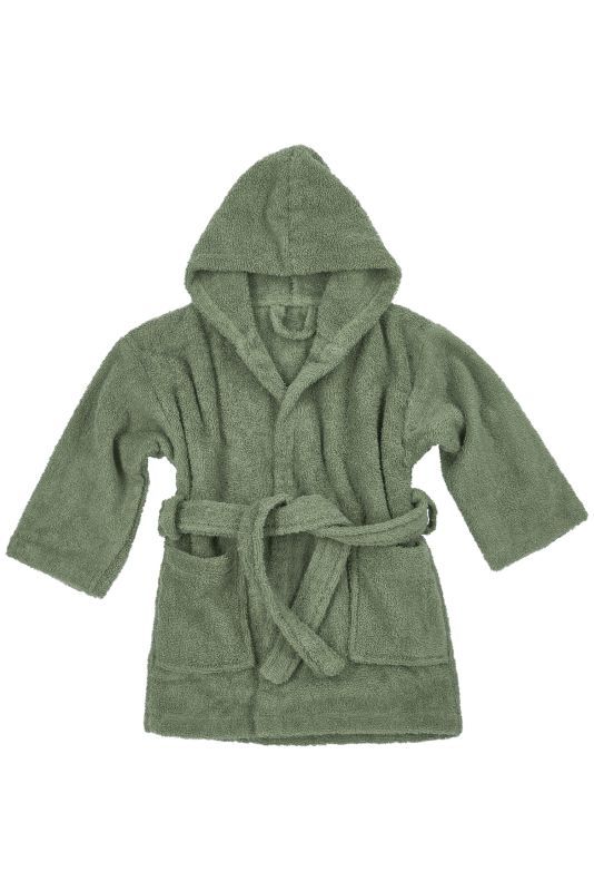 Meyco Baby | Uni badjas - badstof - forest green - 86/92