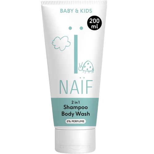 Naïf | 2 in 1 Shampoo &amp; Body Wash 0% parfum 200ml