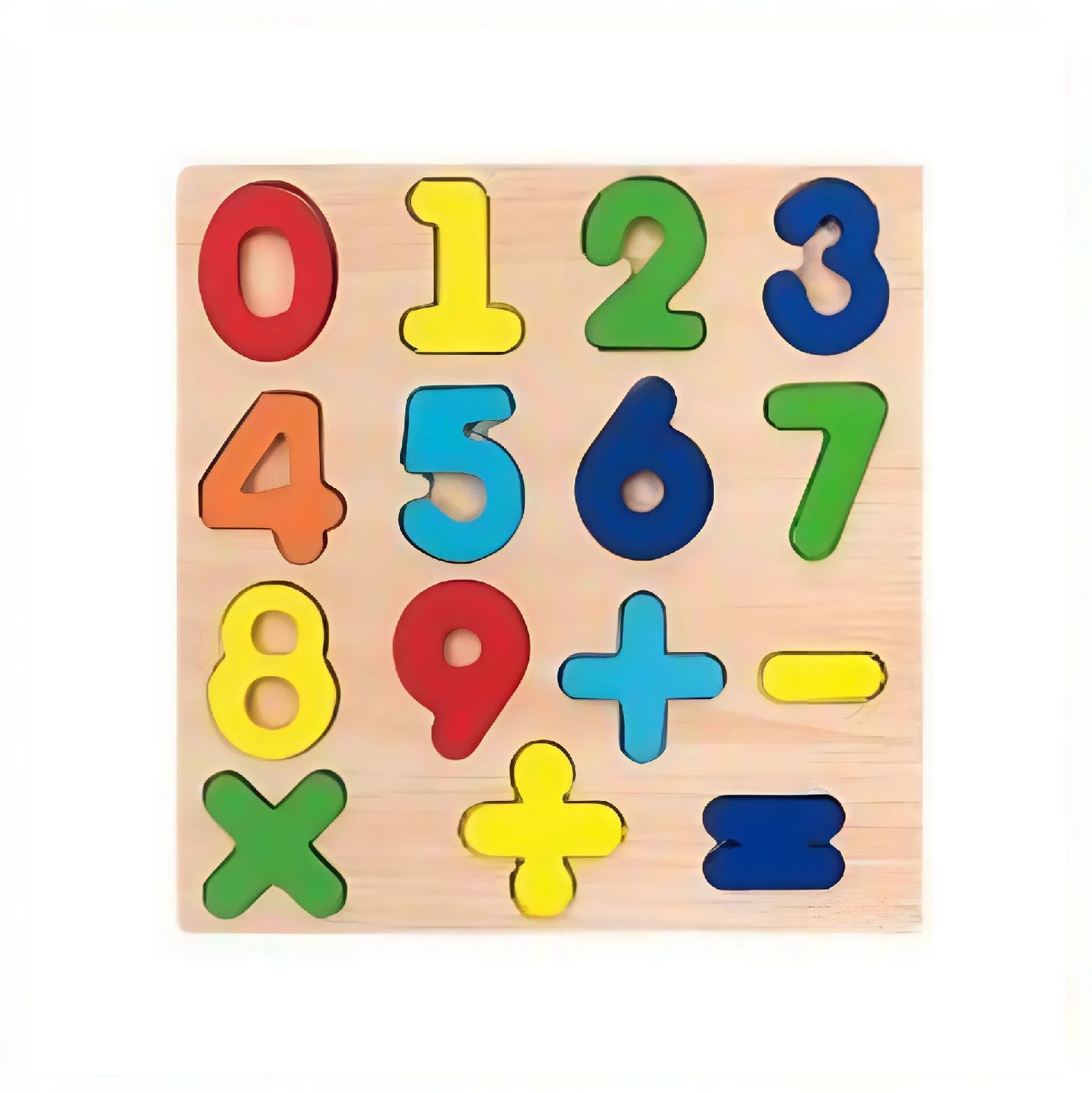 Houten Cijfer Puzzel - 0 t/m 9 + Symbolen