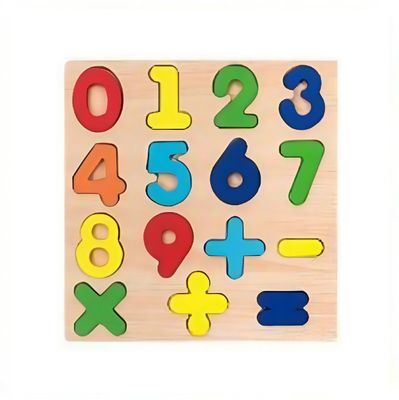 Houten Cijfer Puzzel - 0 t/m 9 + Symbolen