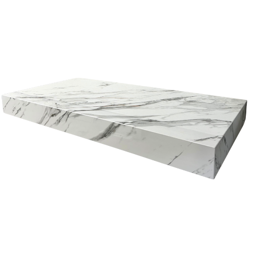 ENCIMERA PORCELANICA SUSPENDIDA CALACATTA BRILLO Und.Lim.