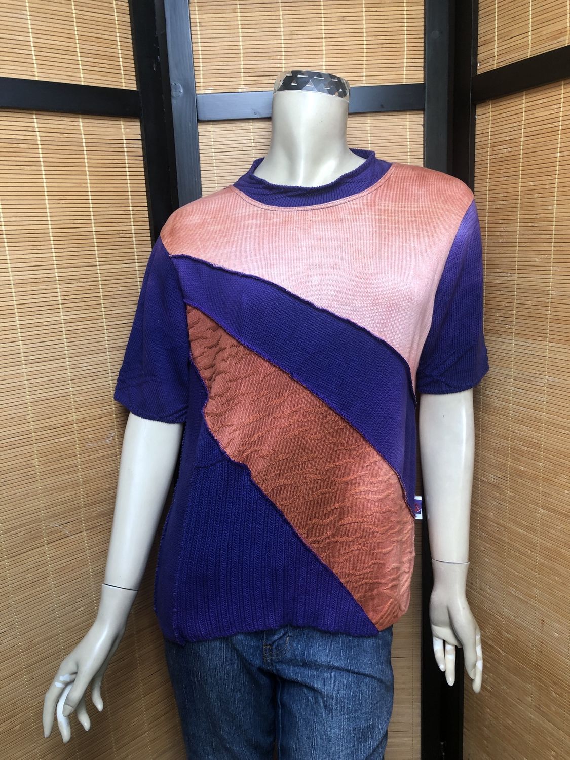 Bejeweled Mid Sky-Dye Long-Sleeved Pullover in Purple Sun-Rising Sky