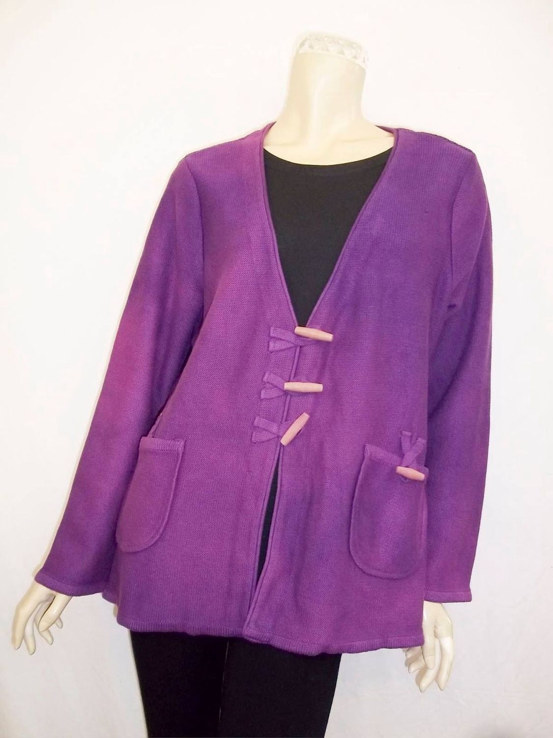 Bejeweled Long Sky-Dye Long-Sleeved Cardigan in Cozy Autumn Day