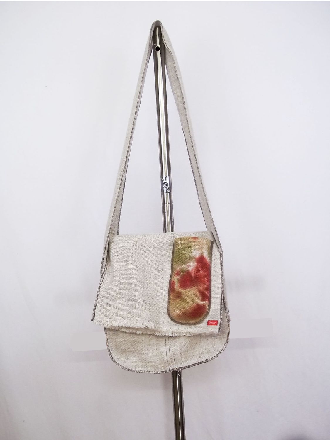 Natural Patchwork Handbag w/ Phone Sleeve