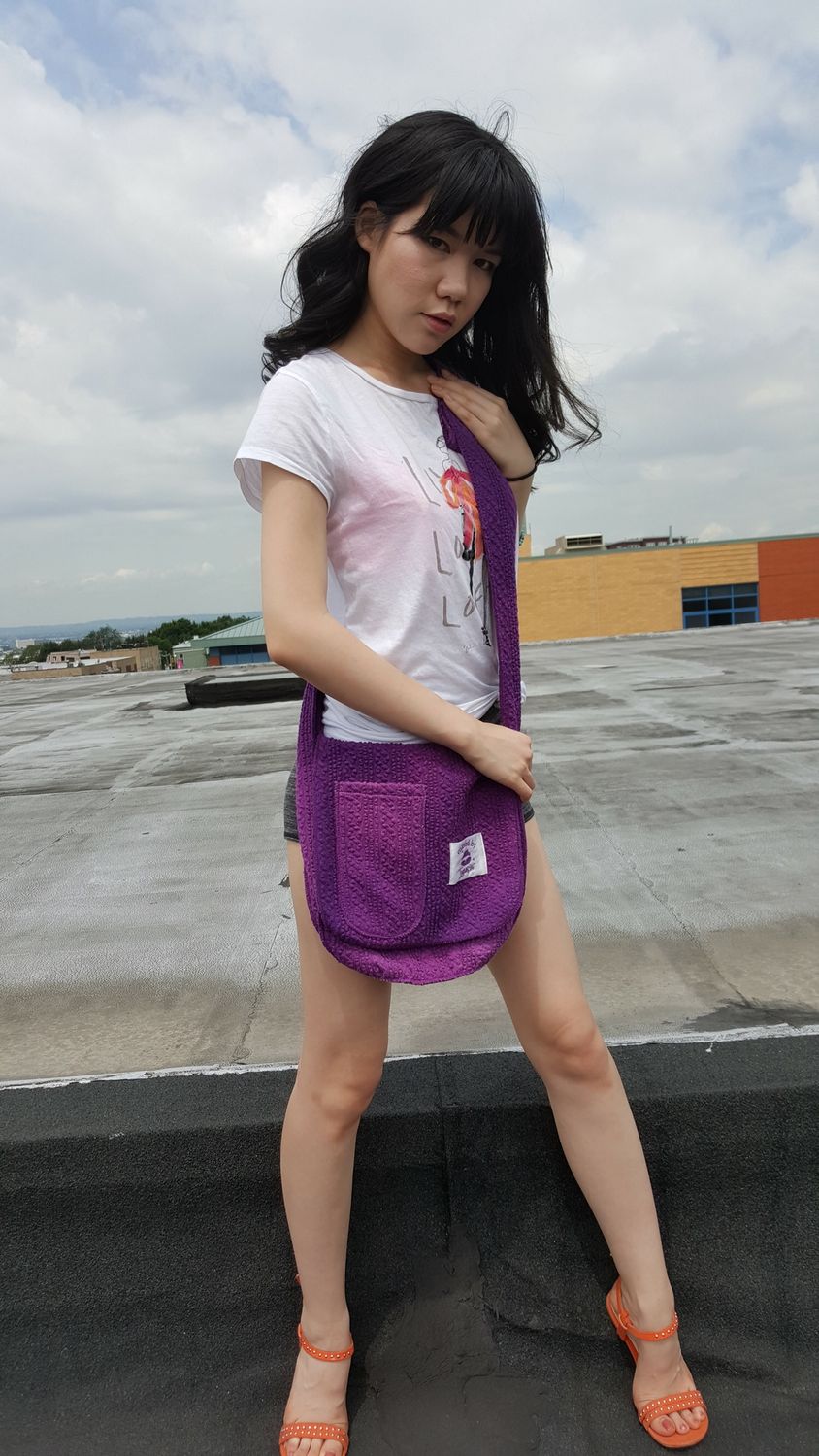 Purple Handbag w/ Phone Sleeve