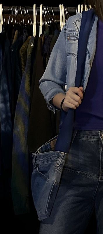 Sky-Dye Jean Handbag