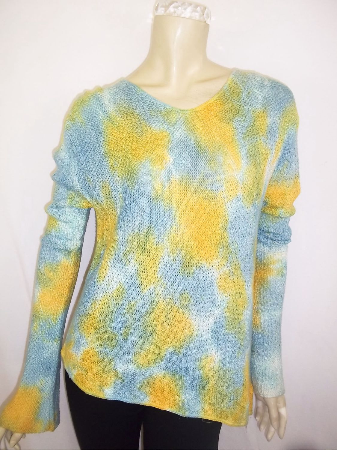 U-neck cotton rayon l/s